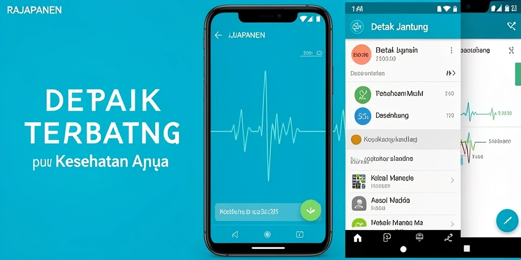 Tampilan antarmuka aplikasi Detak Jantung RAJAPANEN yang ramah pengguna.