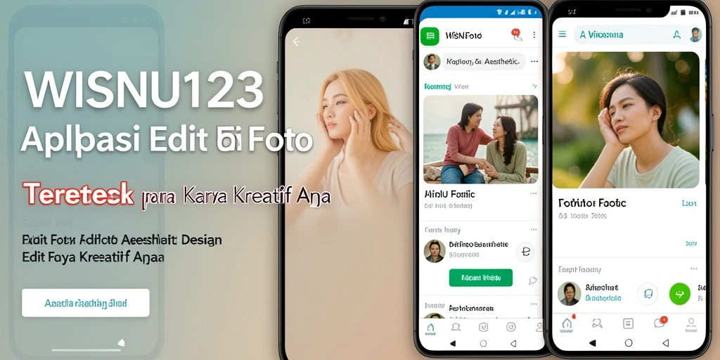 Screenshot antarmuka WISNU123 yang menampilkan fitur editing aesthetic.